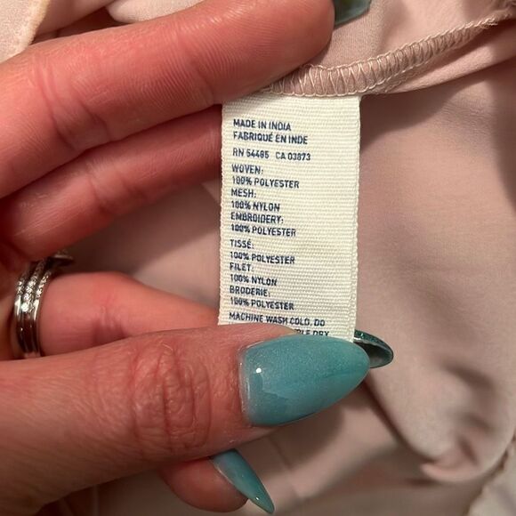 American Eagle Outfitters Pink Lace Front Sheer Tank - Picture 9 of 9